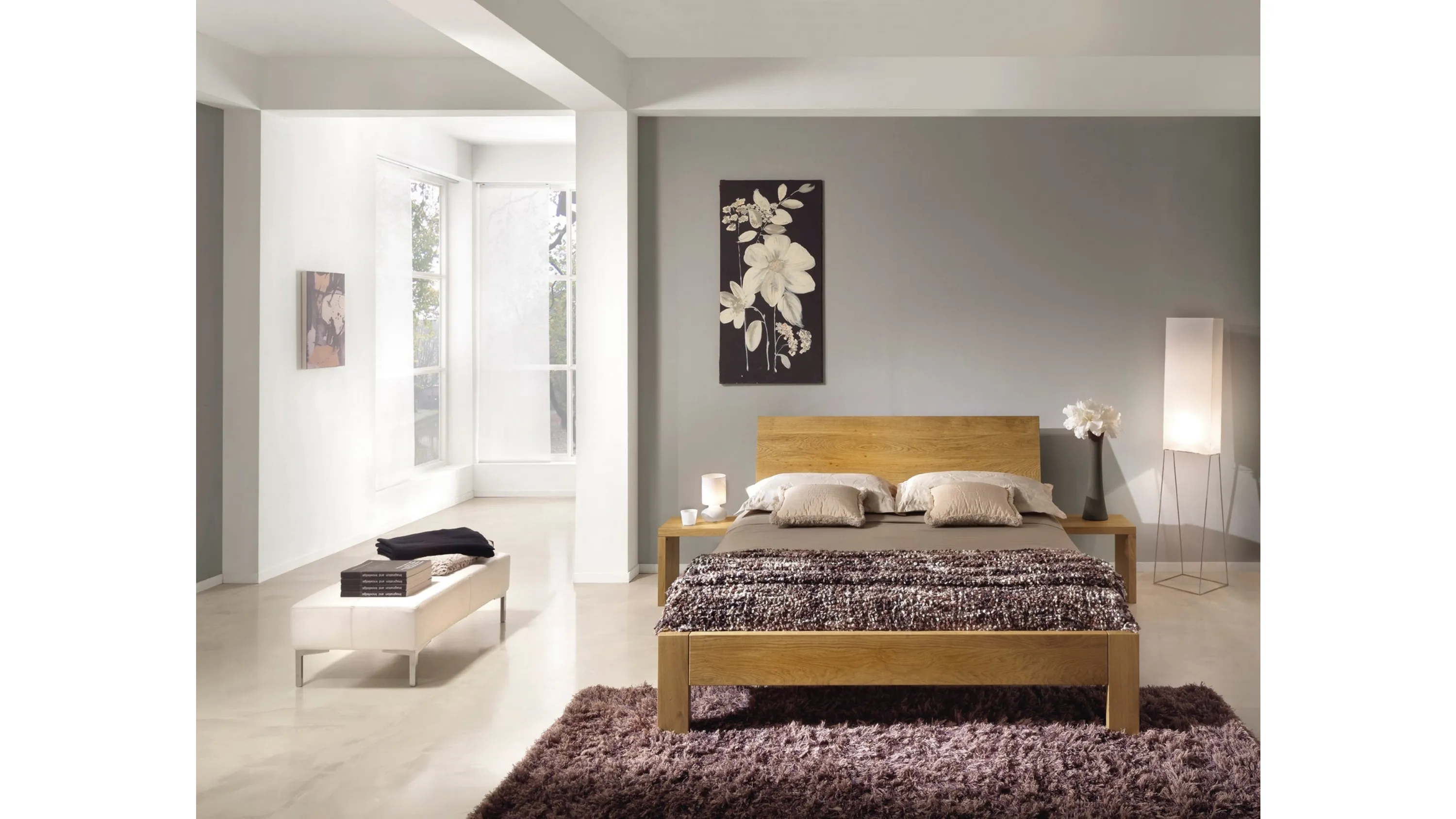 Letto in Rovere massello 4101 di Conarte